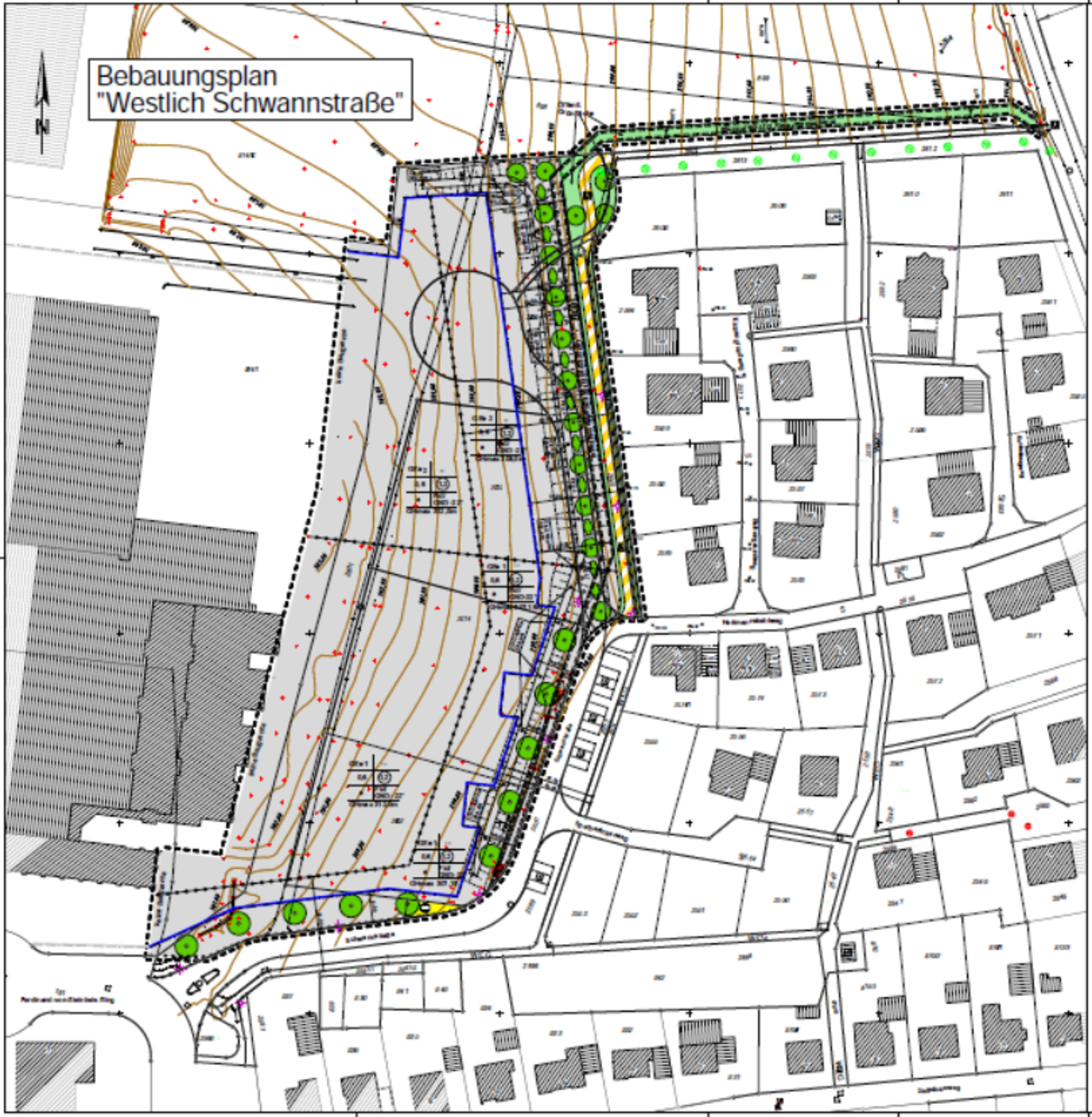 Lageplan Westlich Schwannstraße